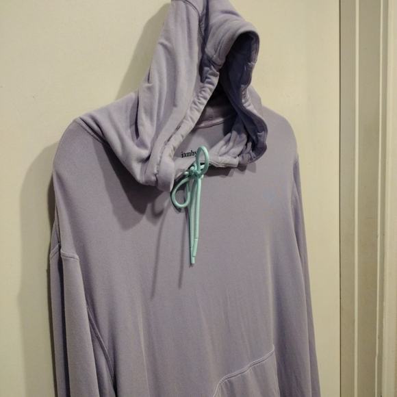 Jambys House Hoodie Women's Purple Modal Blend Comfy Pullover Shirt Sz L Slouchy - Picture 3 of 7